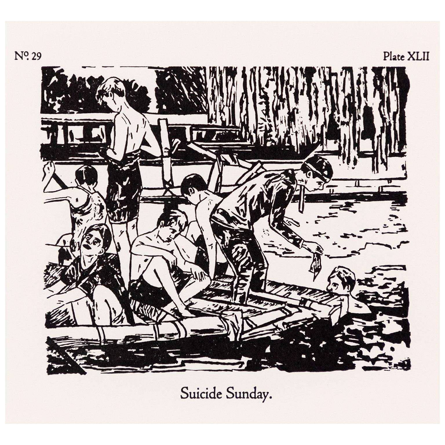 Suicide Sunday Nr. 29, Teller XLII – Print von Hernan Bas