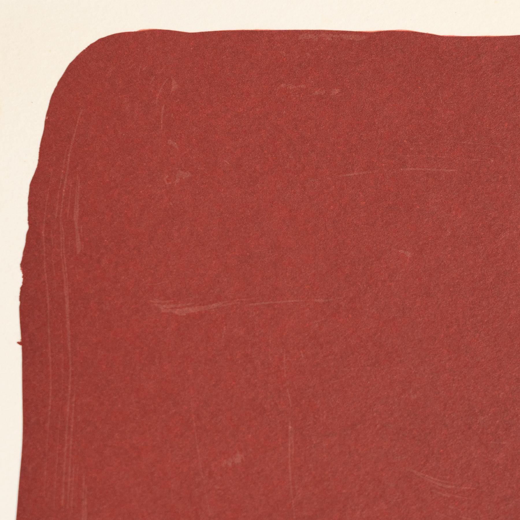 Hernández Pijuan Litografía abstracta roja y blanca sobre papel, 1999 en venta 5