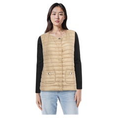 Herno Beige Gilet matelassé sans manches Taille XL
