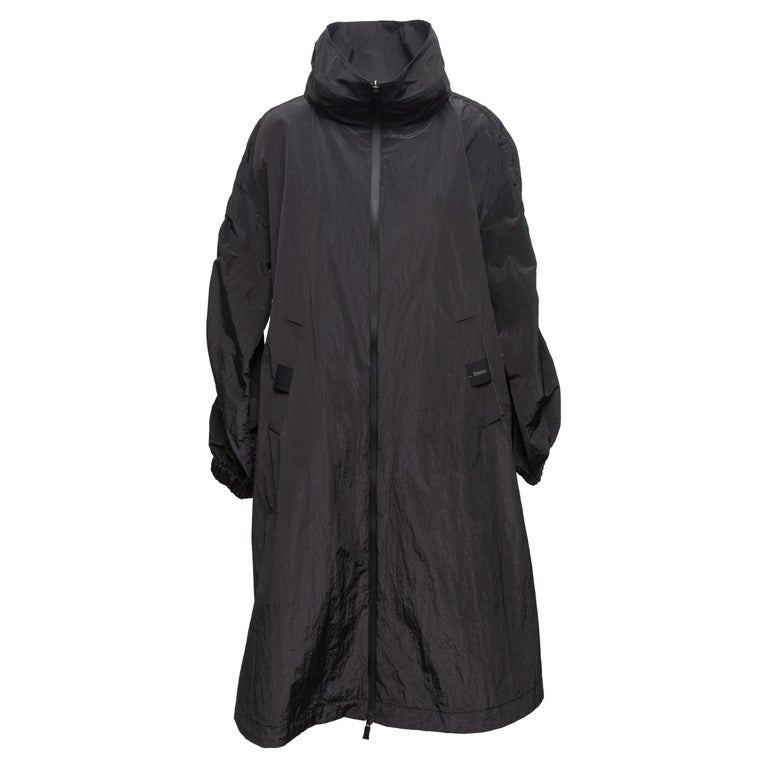 Herno Black Long Rain Coat For Sale at 1stDibs