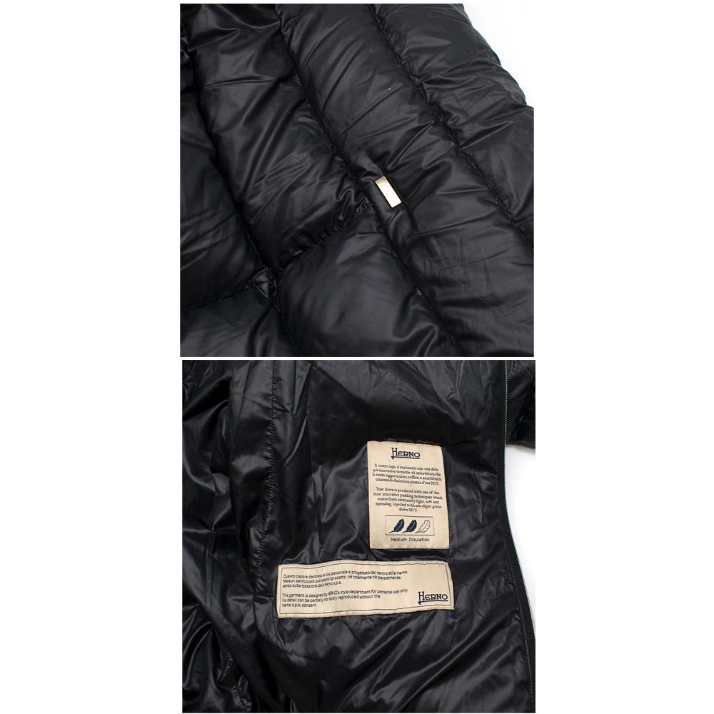 Herno Black Quilted Goose Down Puffer Jacket

- Black goose down filled body
- Cropped sleeves with flared cuffs
- High collar
- Zip front closure
- Handwash only

Please note, these items are pre-owned and may show some signs of storage, even when