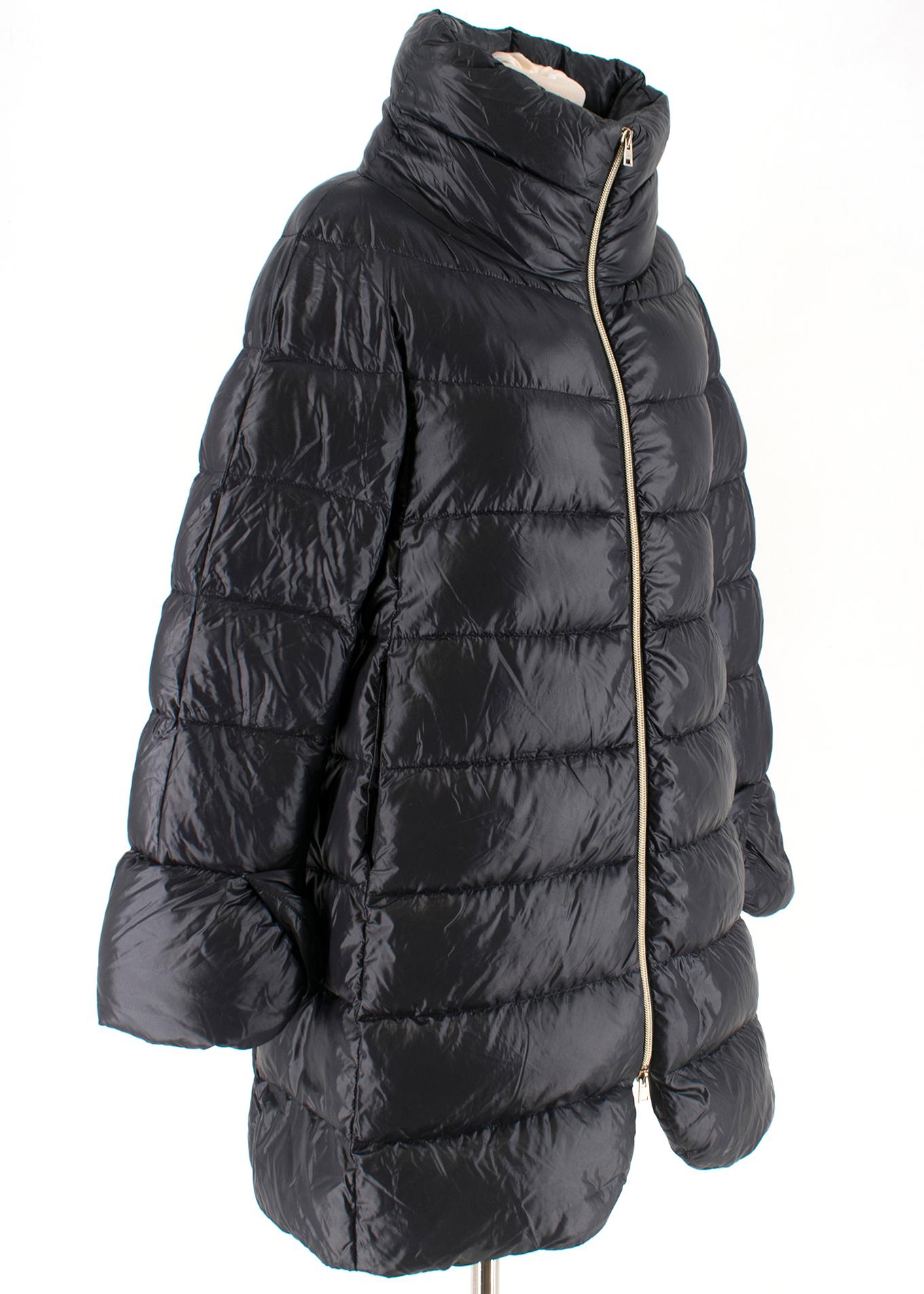 Herno Black Quilted Goose Down Puffer Jacket SIZE XS In Excellent Condition In London, GB