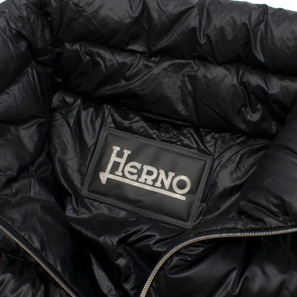 Herno Black Quilted Goose Down Puffer Jacket SIZE XS 2