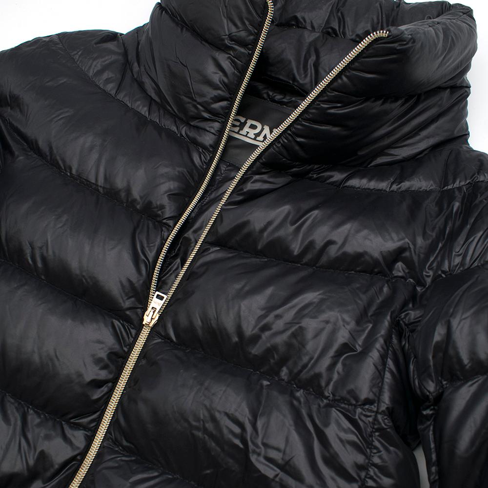 Herno Black Quilted Goose Down Puffer Jacket SIZE XS 3