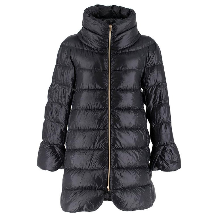 Herno Black Quilted Goose Down Puffer Jacket SIZE XS at 1stDibs