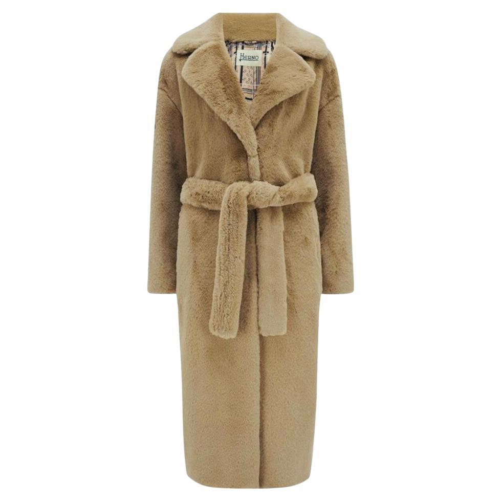 Herno Faux Fur Coat For Sale