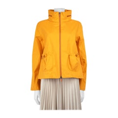 Herno Yellow High Neck Zipper Jacket Size L