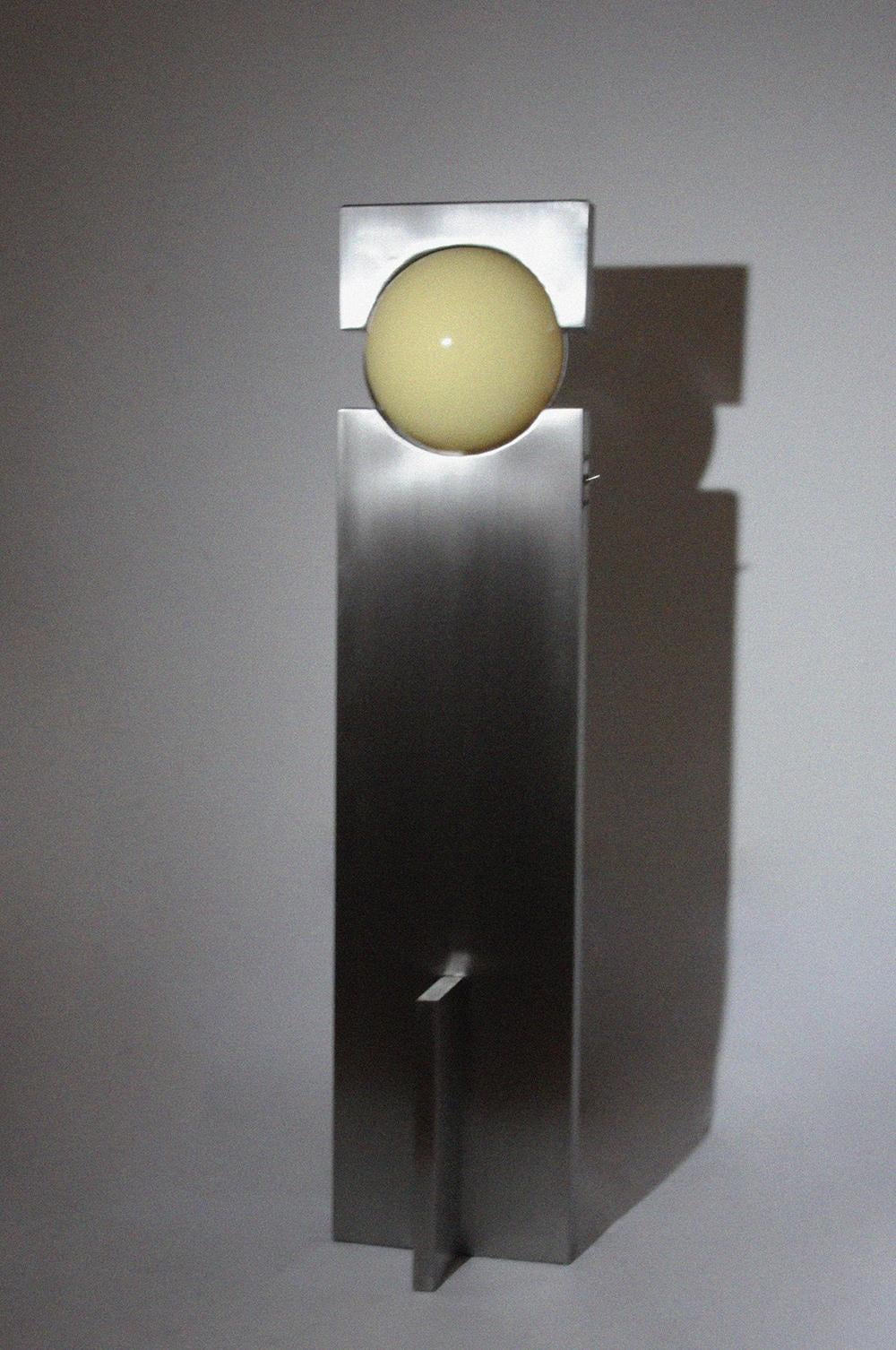 Mexican Hero Lamp Stainless Steel Sculptural Lamp For Sale