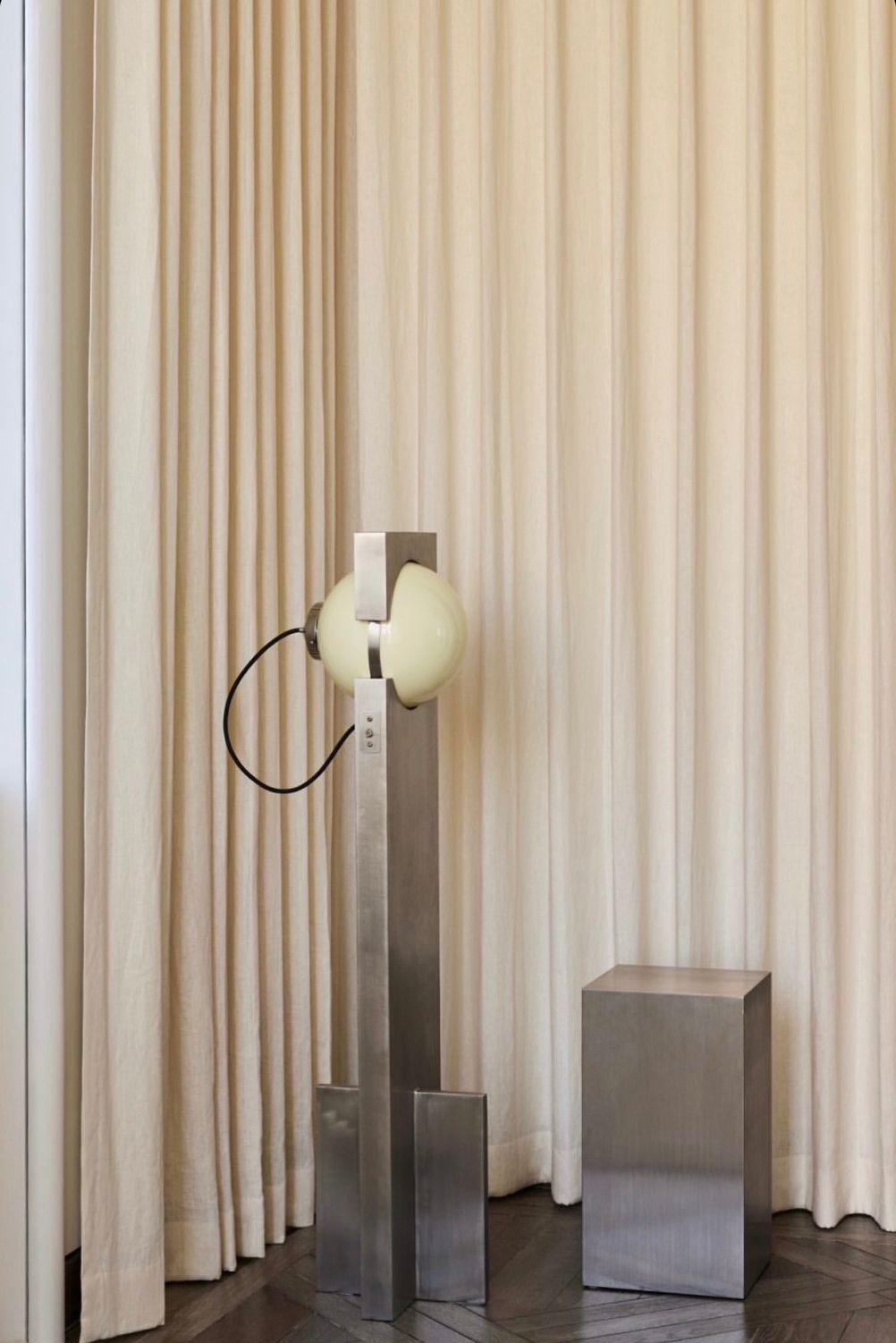 Hero Lamp Stainless Steel Sculptural Lamp For Sale 2