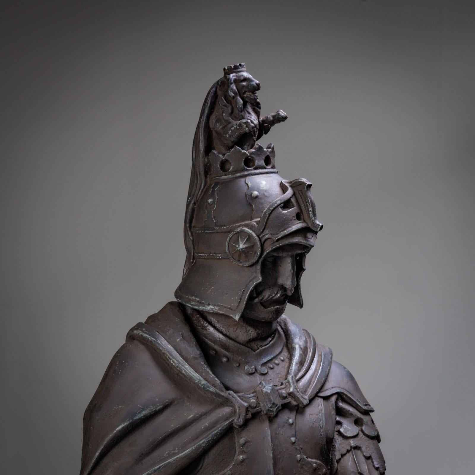 Heroes of the Song of the Nibelungs, Cast Iron Statues, probably German For Sale 7