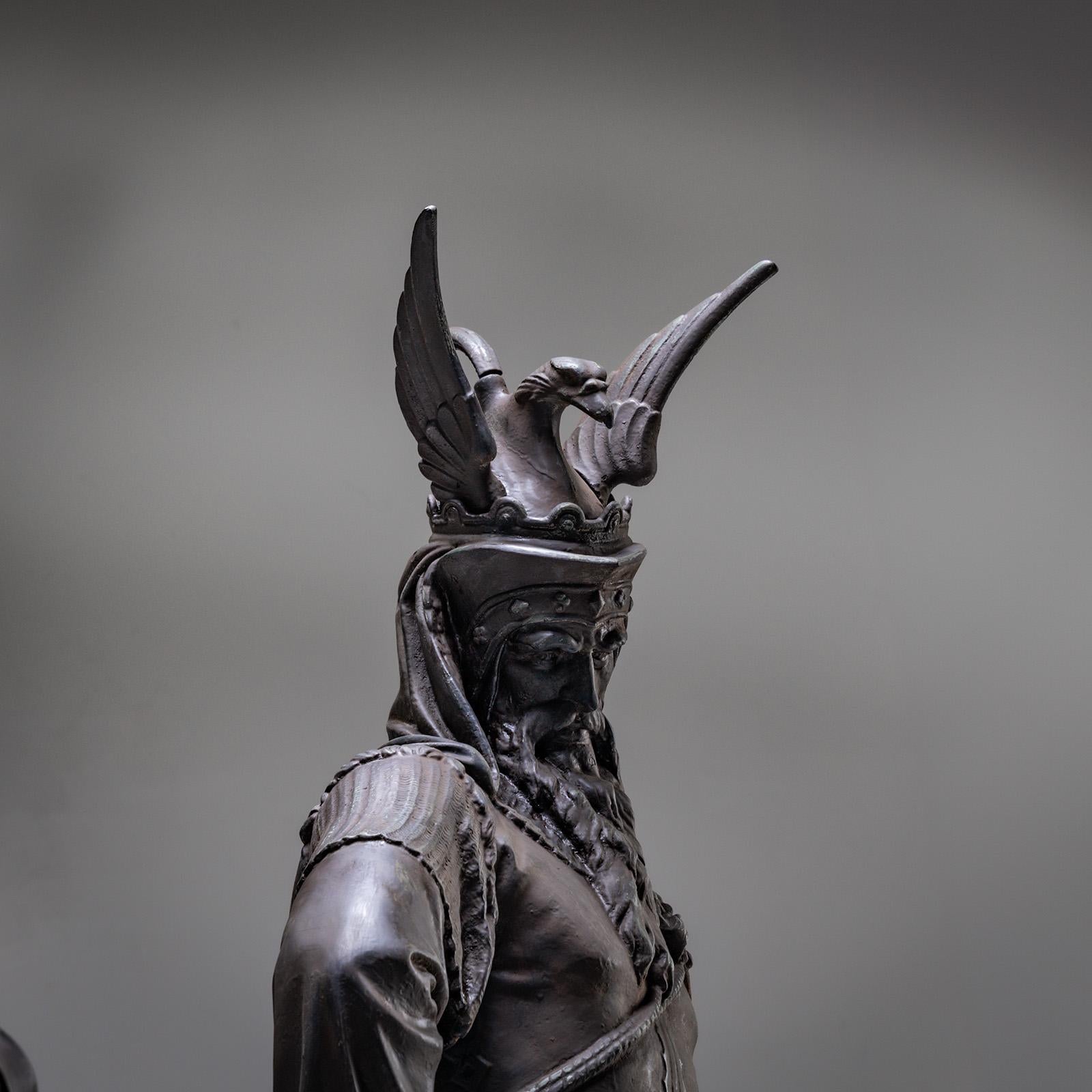 Heroes of the Song of the Nibelungs, Cast Iron Statues, probably German For Sale 1