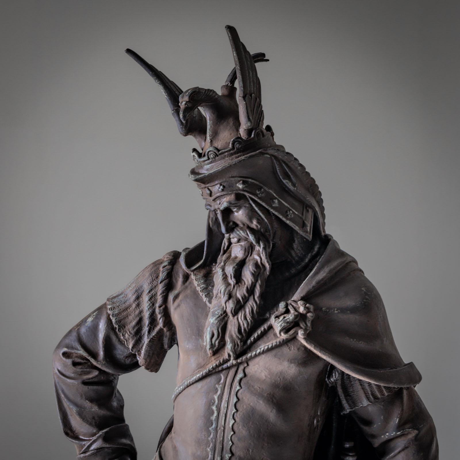 Heroes of the Song of the Nibelungs, Cast Iron Statues, probably German For Sale 2