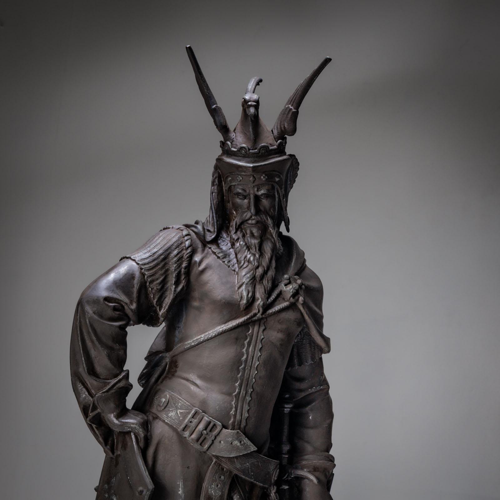 Heroes of the Song of the Nibelungs, Cast Iron Statues, probably German For Sale 3