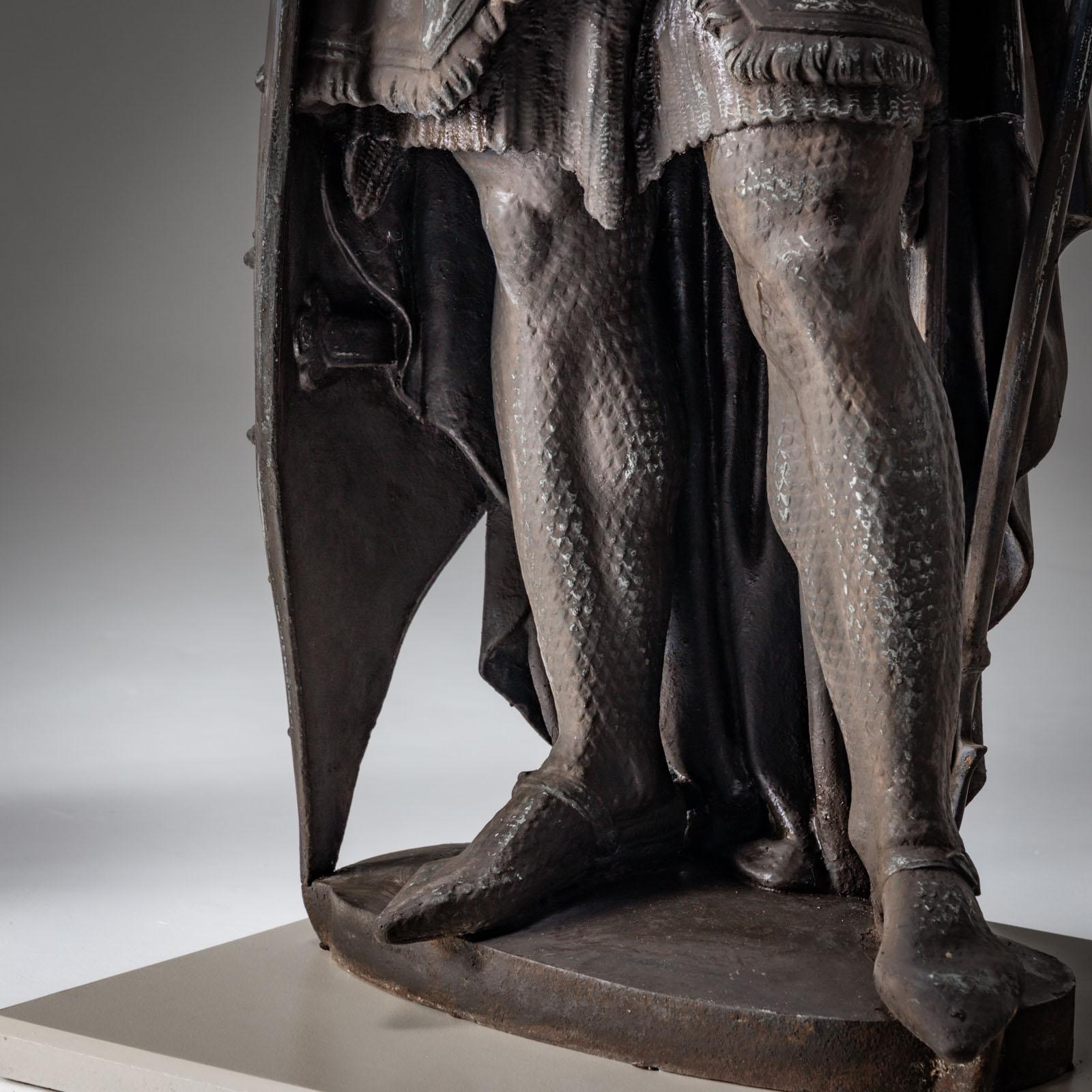 Heroes of the Song of the Nibelungs, Cast Iron Statues, probably German For Sale 5