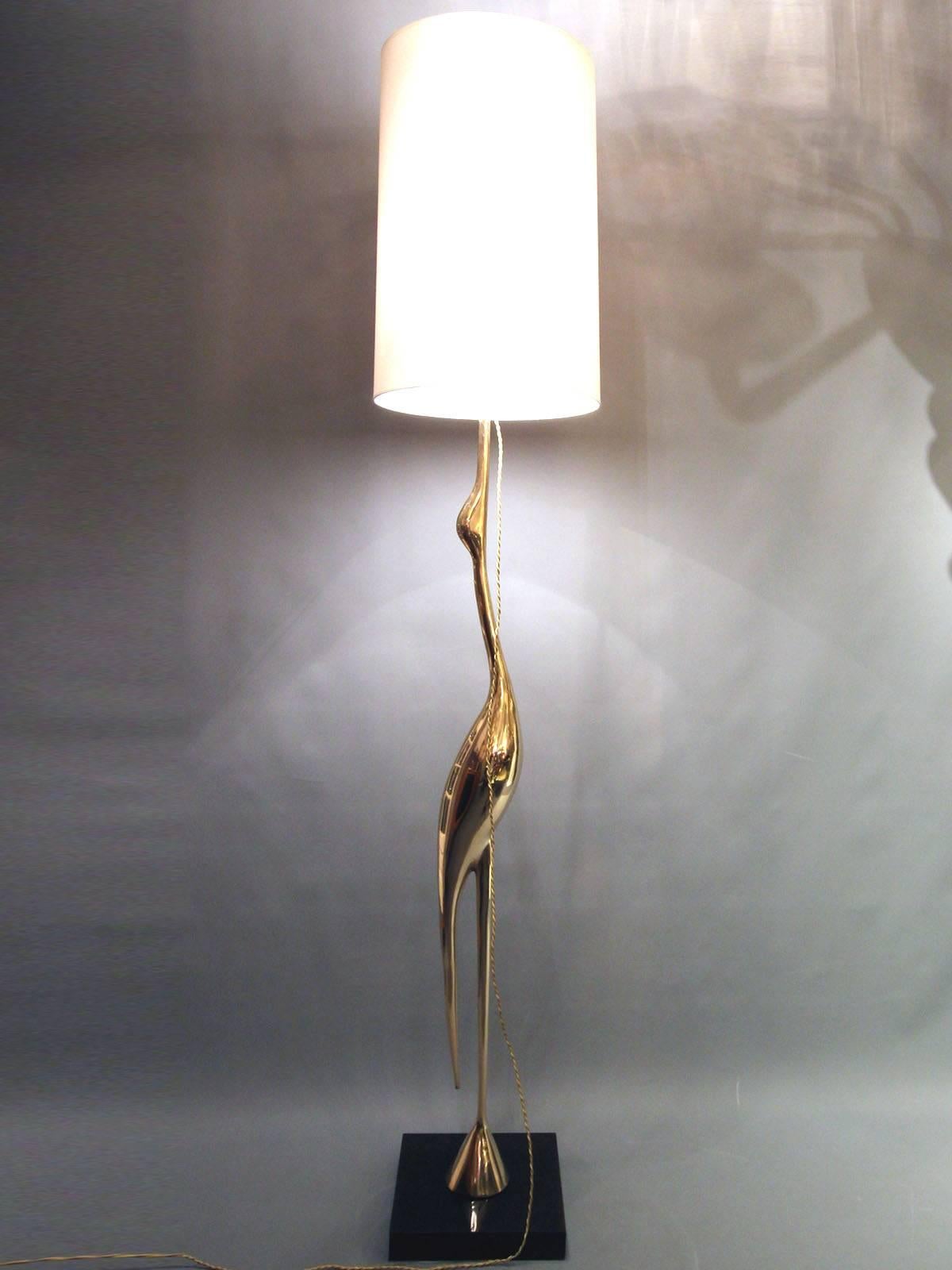 French Heron Floor Lamp by Rene Broissand
