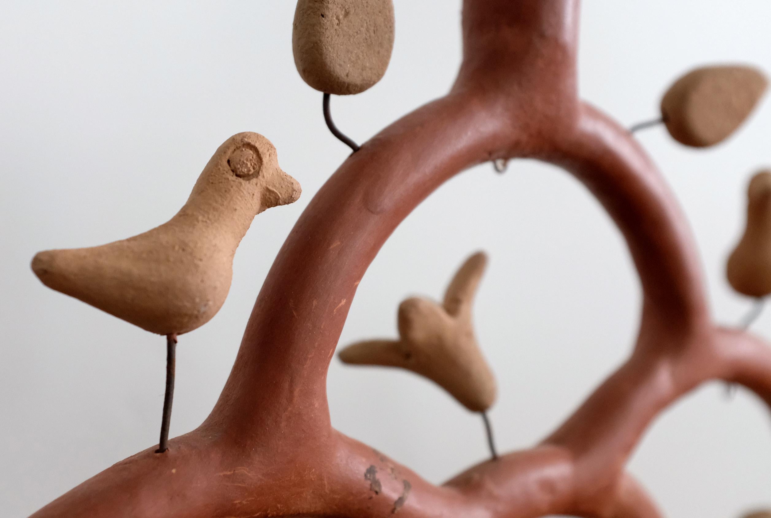 Mexican Heron Martinez Terracotta Candleabra 1960s