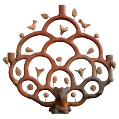 Heron Martinez Terracotta Candleabra 1960s