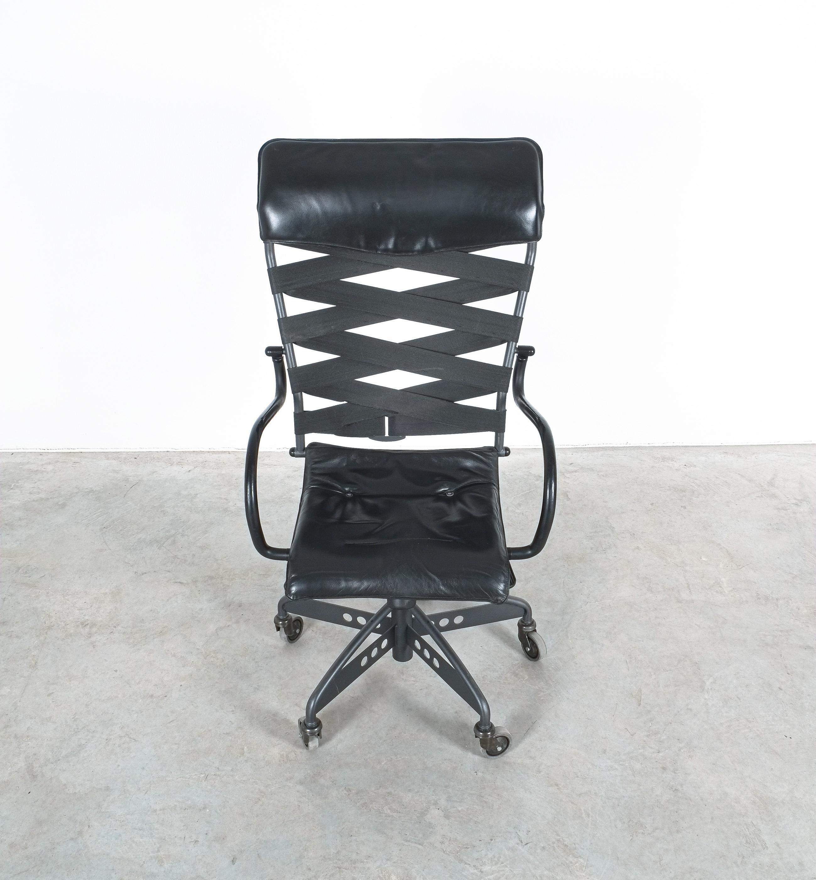 Late 20th Century Heron Parigi Canasta High-Back Office Chair 1989, Italy For Sale