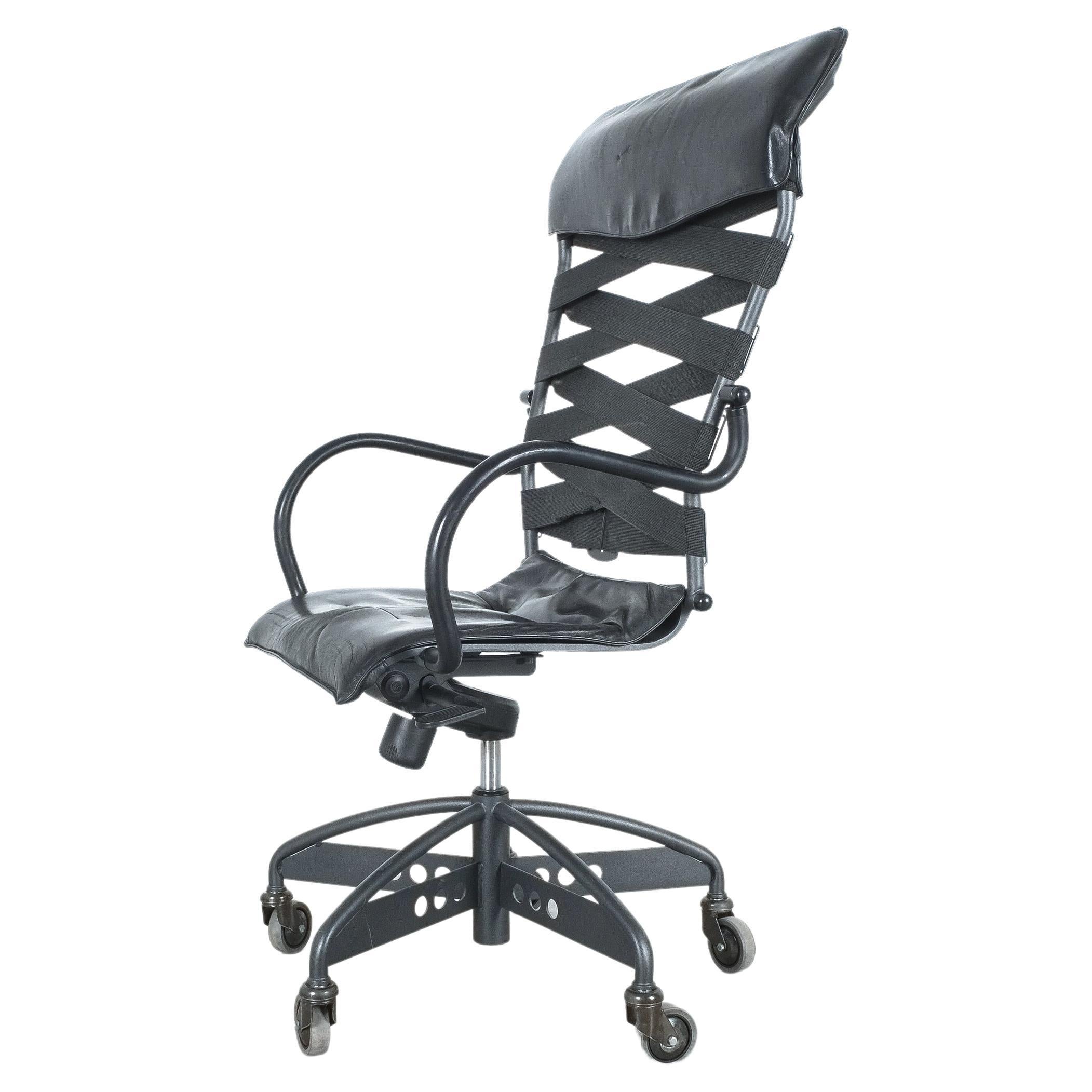Heron Parigi Canasta High-Back Office Chair 1989, Italy For Sale