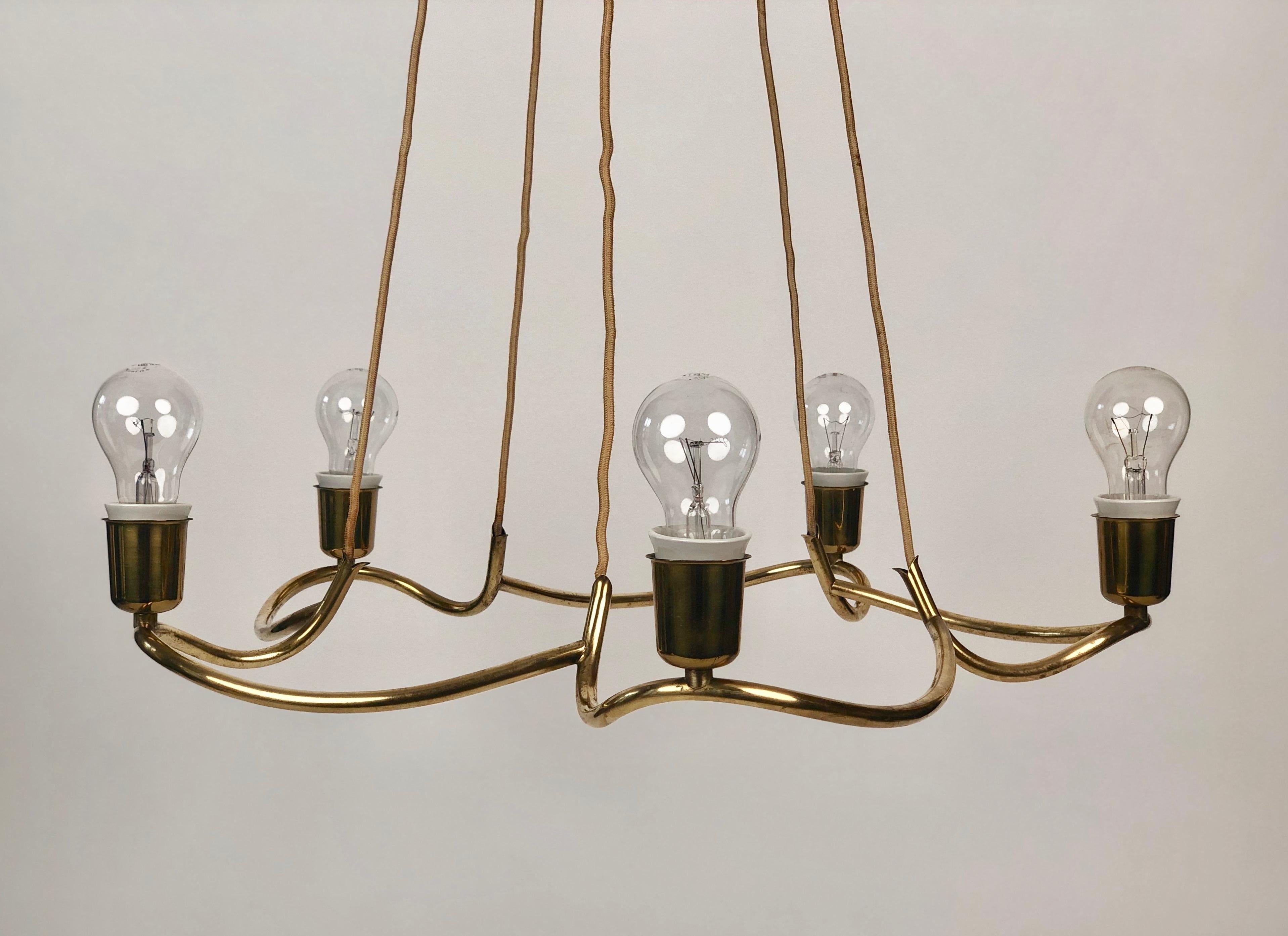 Heron Pendant Lamp from J.T. Kalmar , 1930's 2