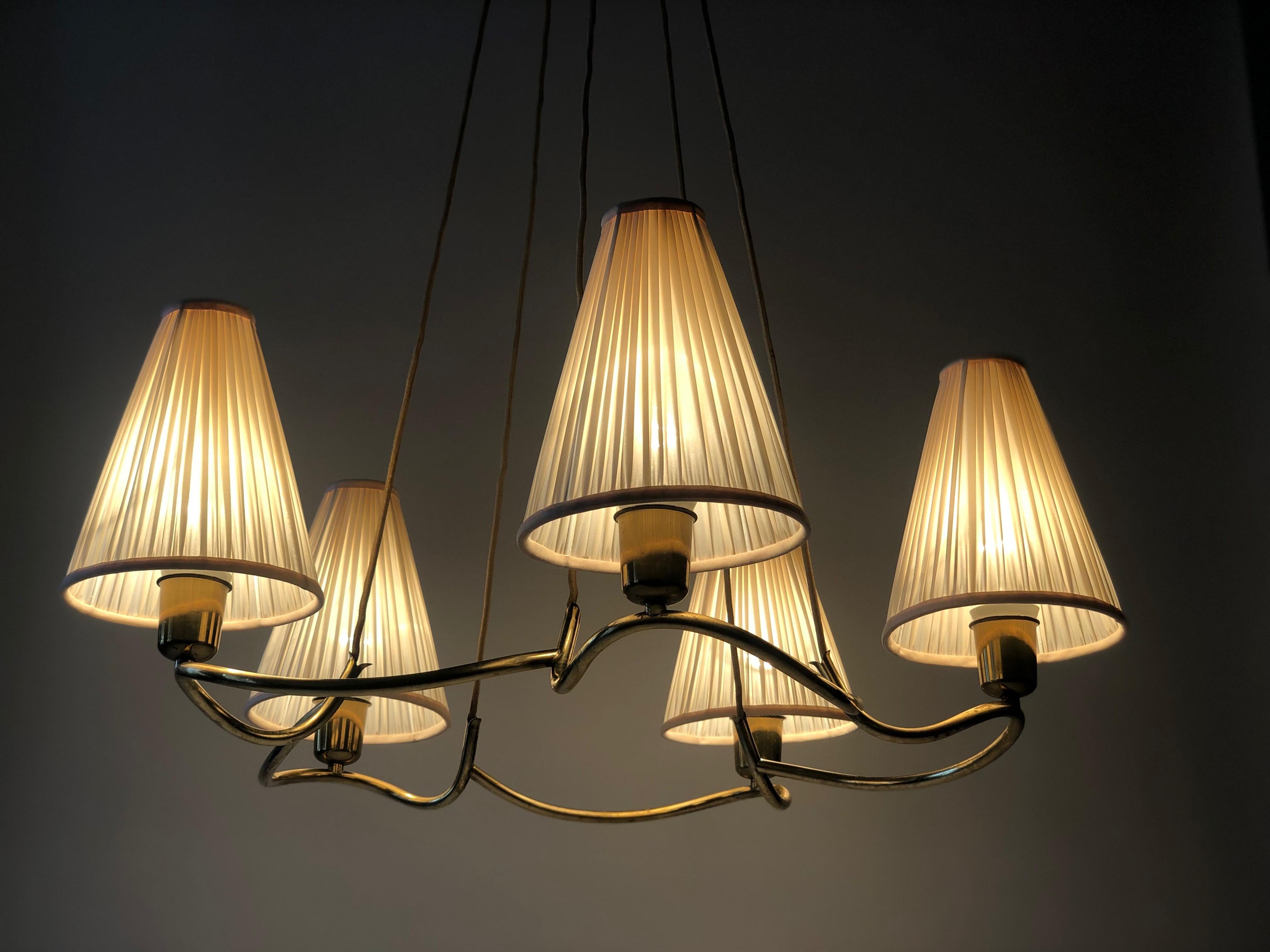 Heron Pendant Lamp from J.T. Kalmar , 1930's 5