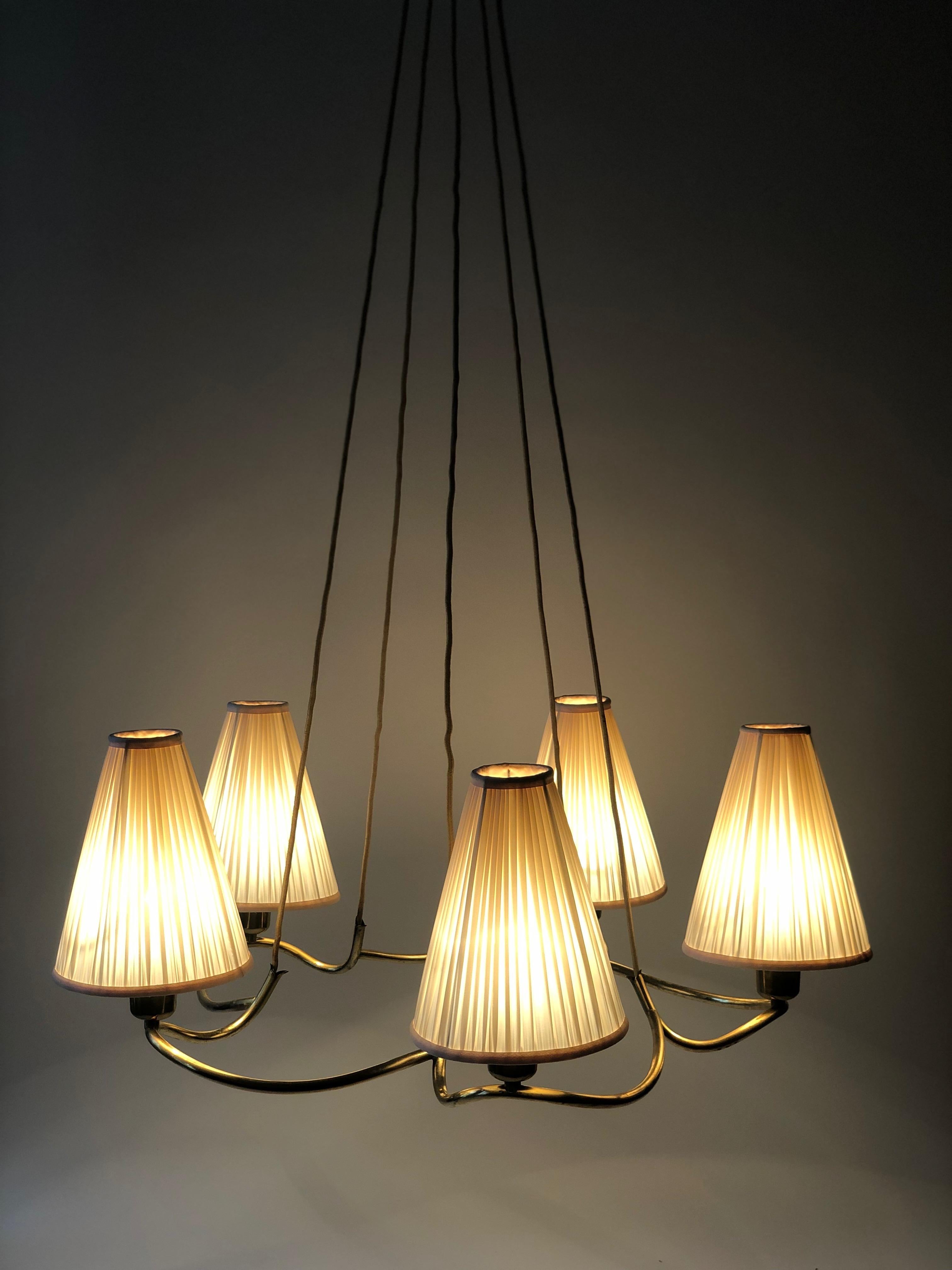 Heron Pendant Lamp from J.T. Kalmar , 1930's 6