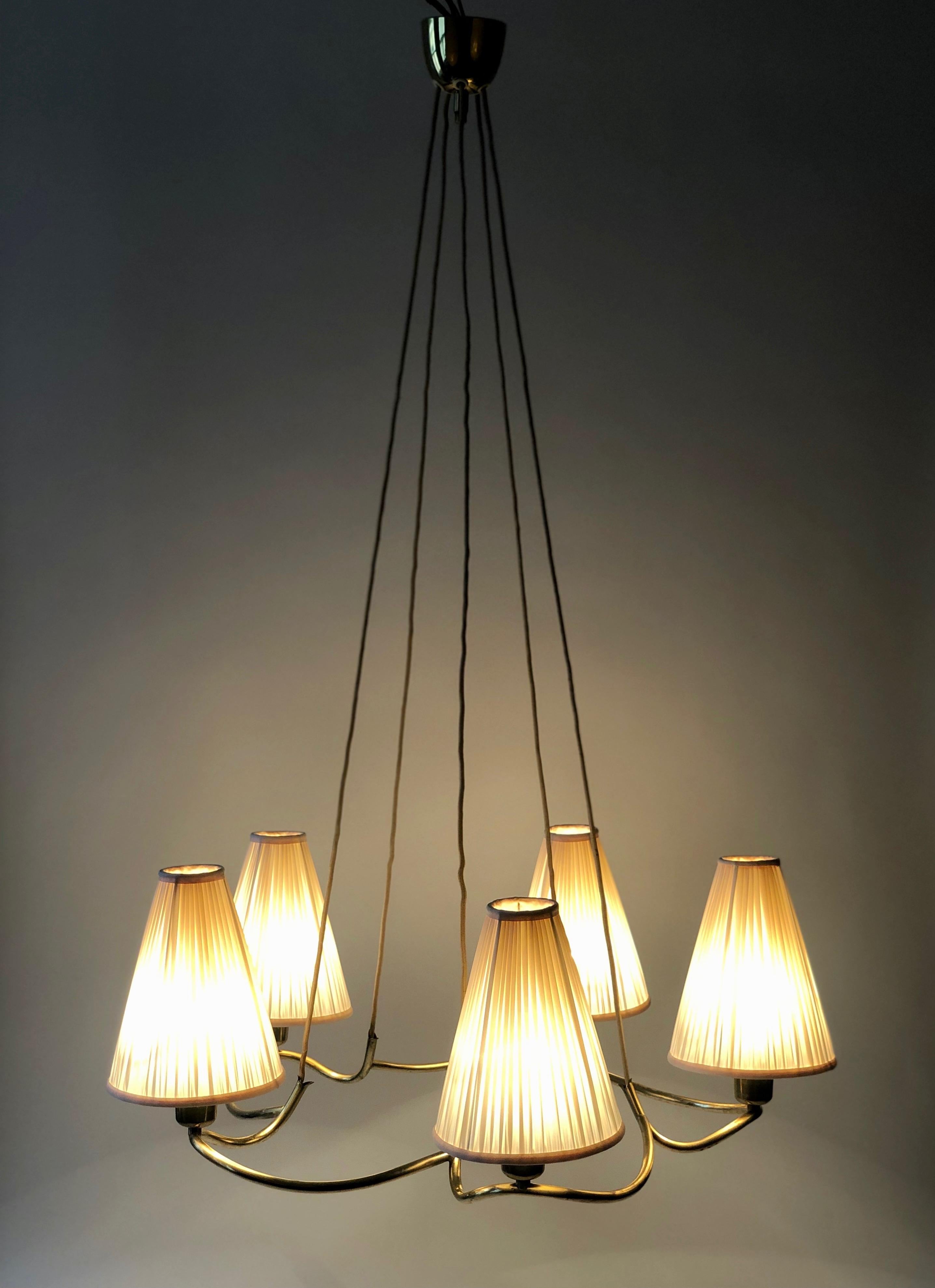 Heron Pendant Lamp from J.T. Kalmar , 1930's 7