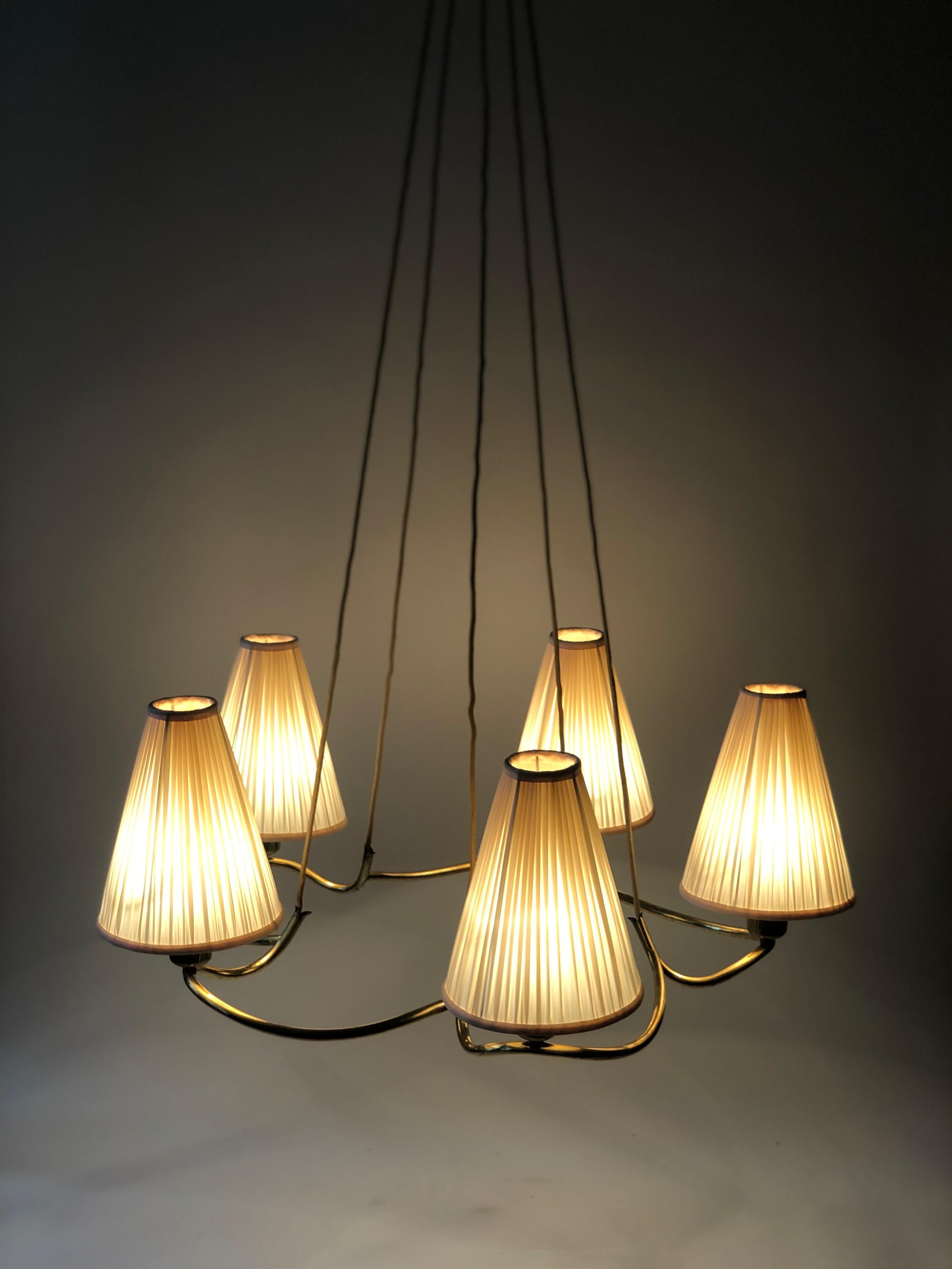 Heron Pendant Lamp from J.T. Kalmar , 1930's 8