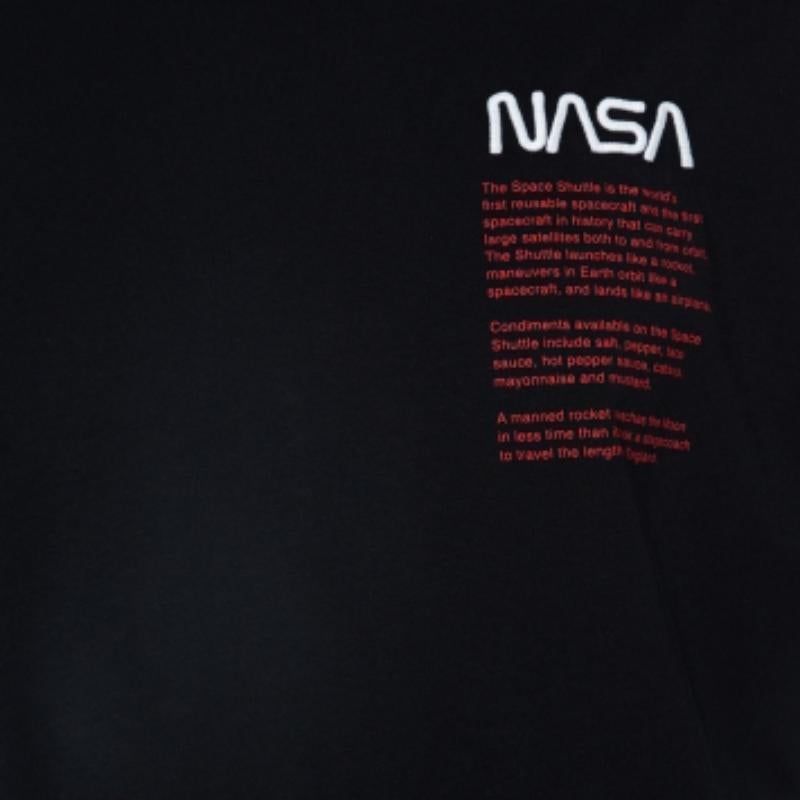 Heron Preston Black Cotton NASA Facts Logo Print Short Sleeve T-Shirt S In Good Condition In Dubai, Al Qouz 2