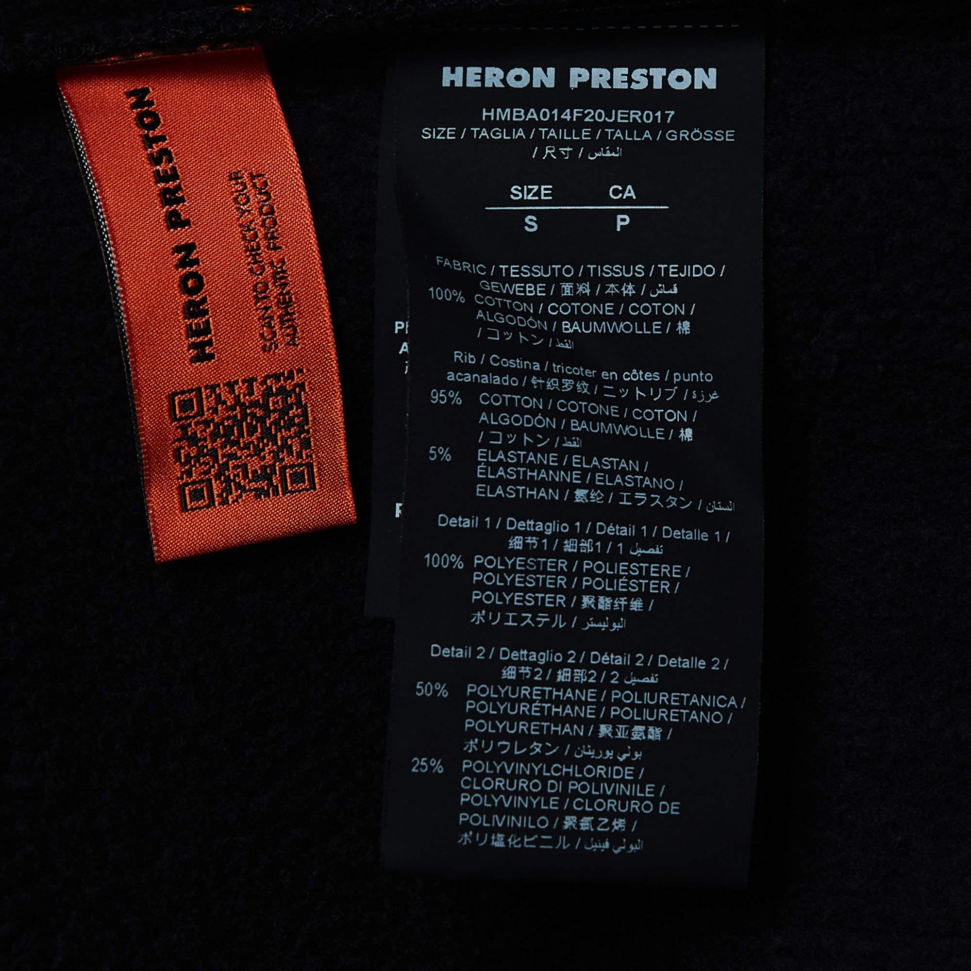 Heron Preston Black Graphic Print Cotton Sweatshirt S For Sale 1