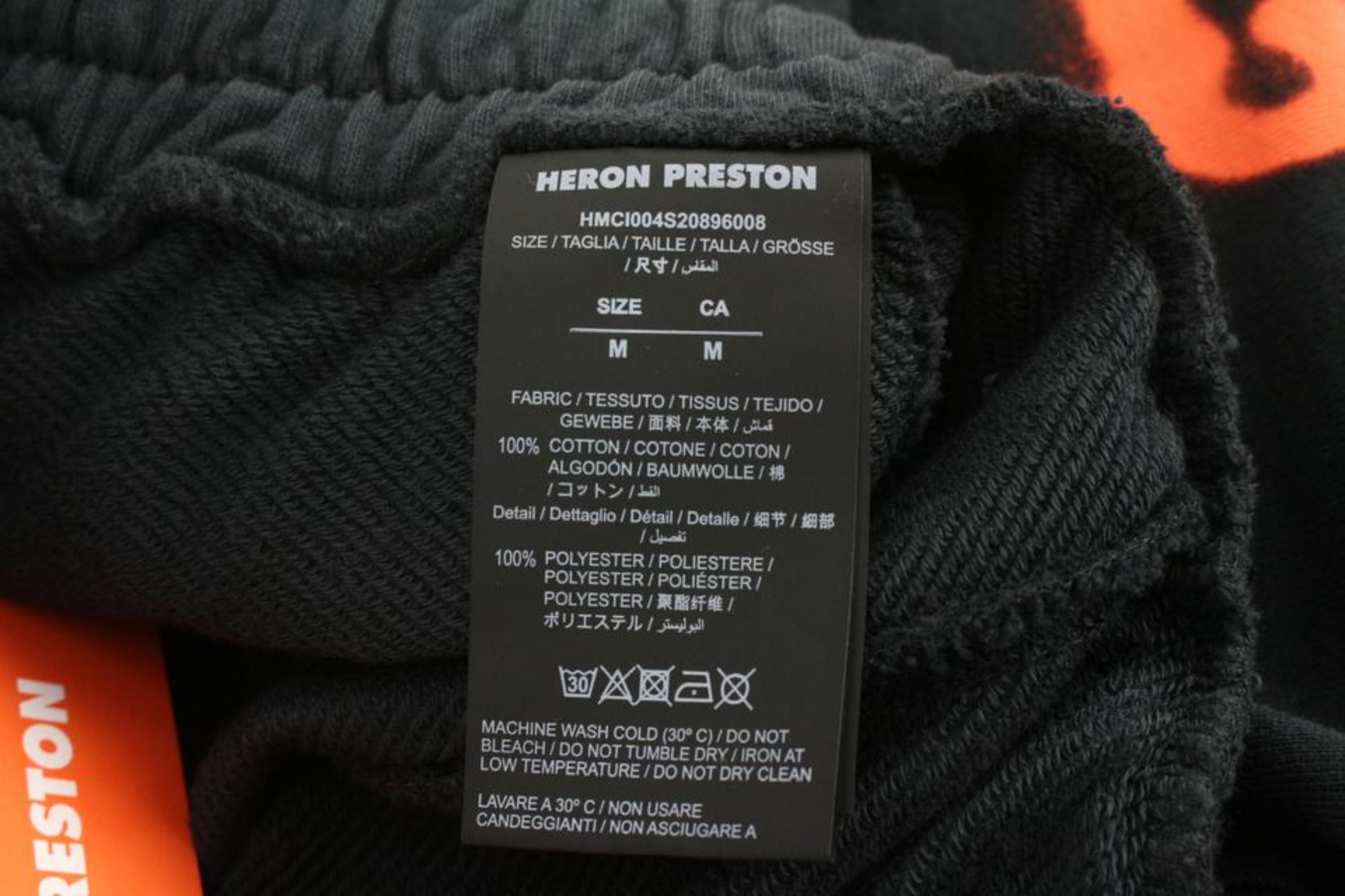 Heron Preston Men's M Black Russian Graffiti NYC Shorts 66hp629s 3