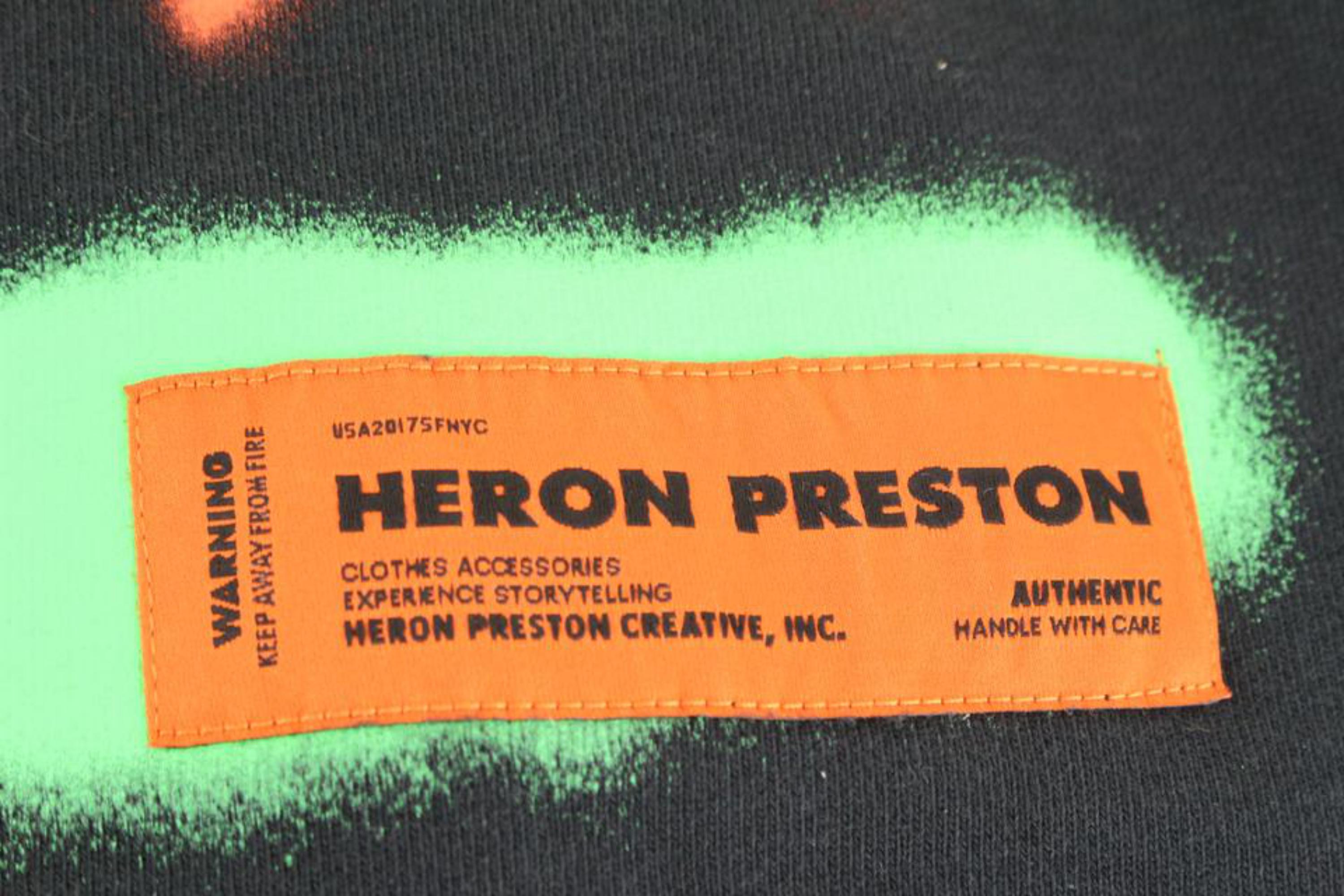 Heron Preston Men's M Black Russian Graffiti NYC Shorts 66hp629s 6