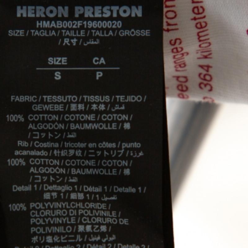Uomo Heron Preston White NASA Facts Print Maglia in cotone S. in vendita