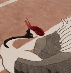 Heron Rug in Hand-Tufted Botanical Silk by Rug'Society