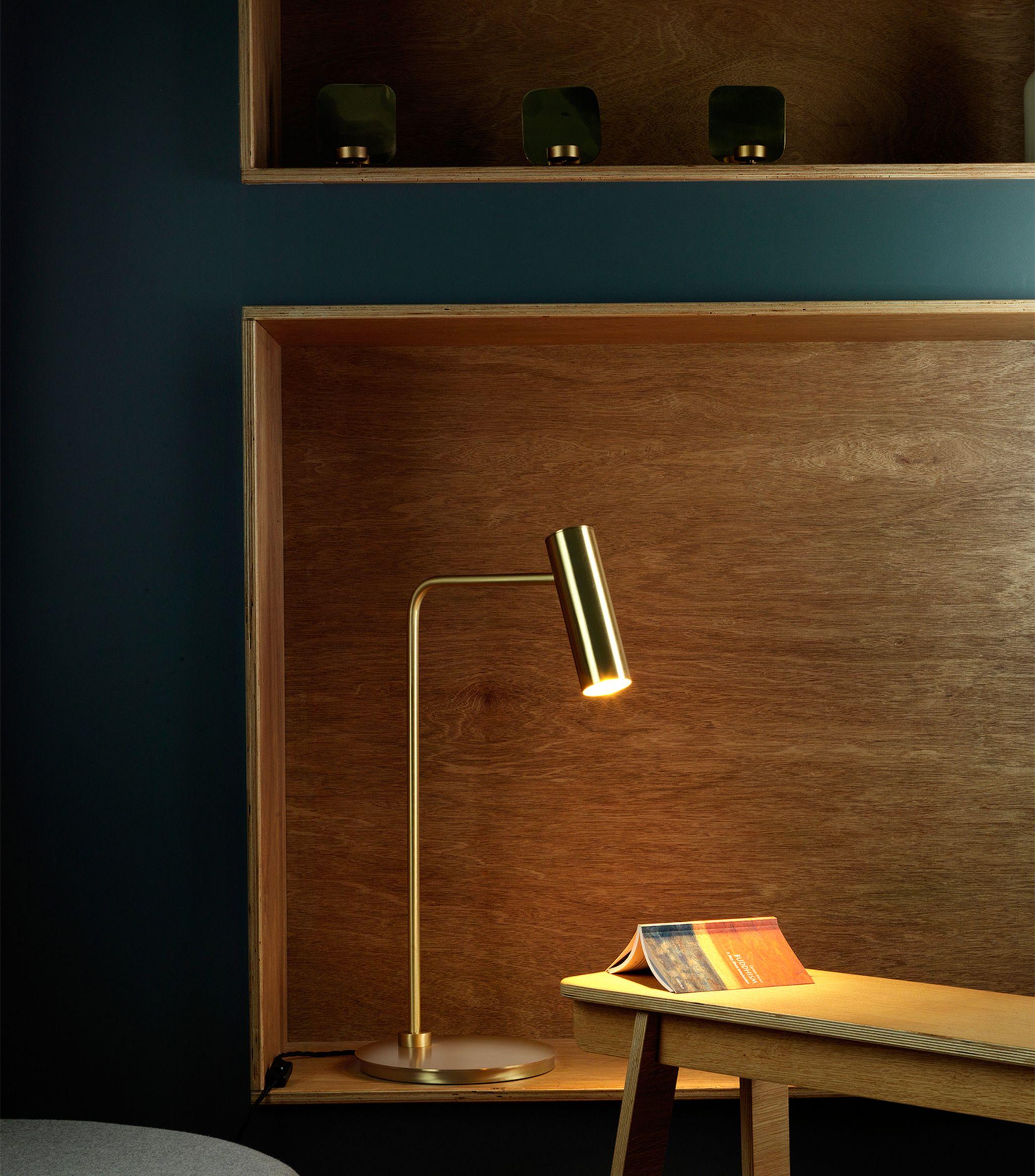 English Heron Table Lamp by CTO Lighting with Satin Brass Finish