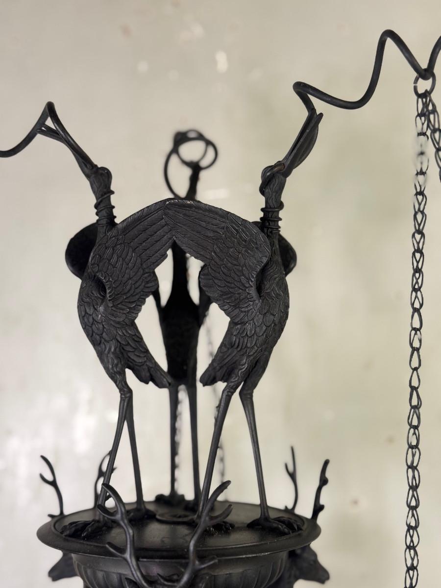 Porta-lampada a treppiede Heron, Oggetto Grand Tour, Bronzo, Italia XIX secolo in vendita 7