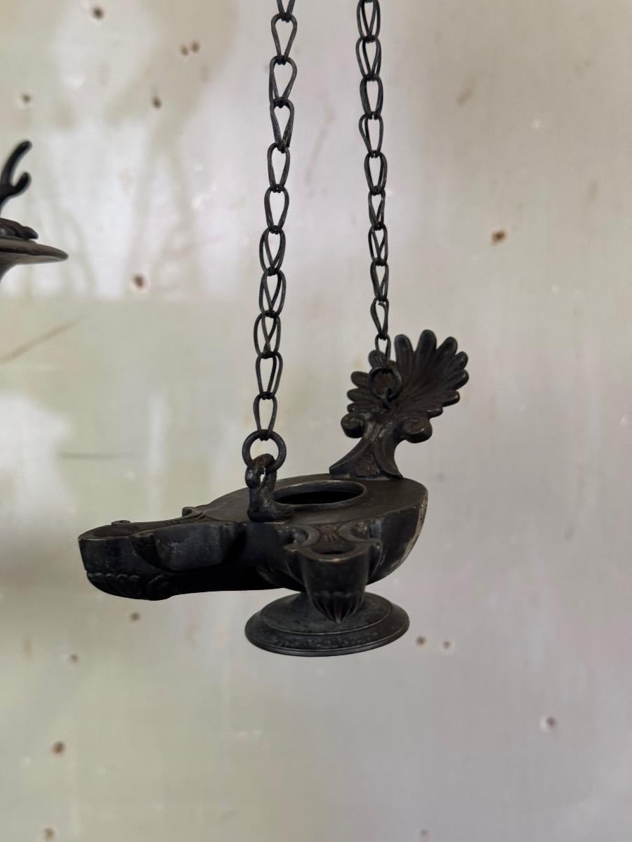 Porta-lampada a treppiede Heron, Oggetto Grand Tour, Bronzo, Italia XIX secolo in vendita 1