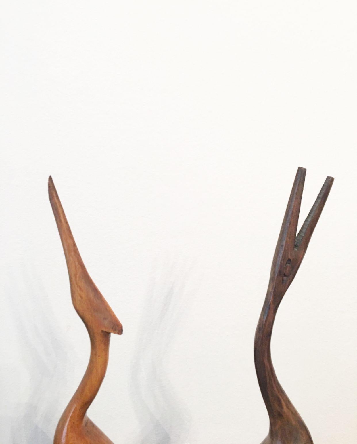 Herons, Two Wooden Statues 3