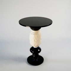 'Heros' Side Table, Vintage Ceramics and Glass, One off Piece