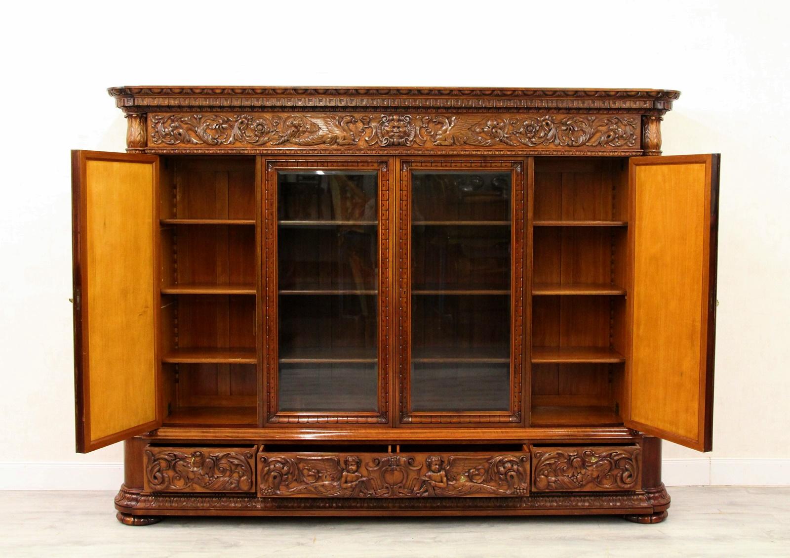 Herrenzimmer Cabinet Bookcase Antique Desk Office Furniture im Angebot 6