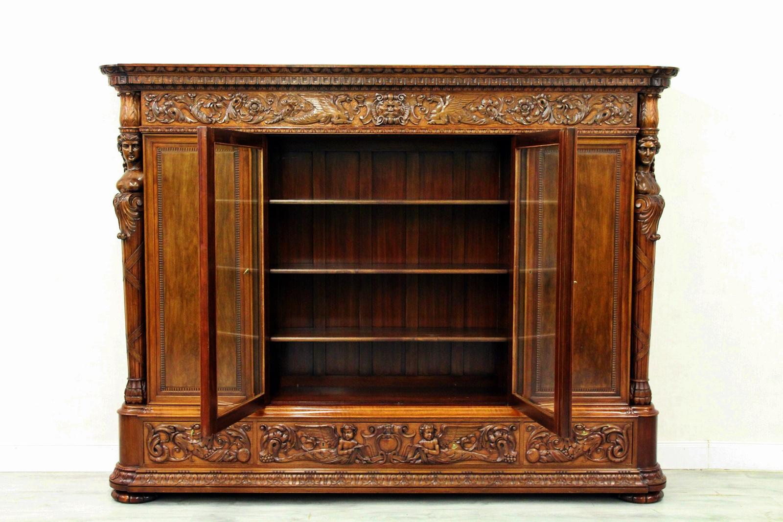 Herrenzimmer Cabinet Bookcase Antique Desk Office Furniture For Sale 8