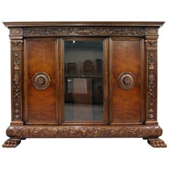 Herrenzimmer Cupboard Bookcase Antique Table Display Case Löwentatz