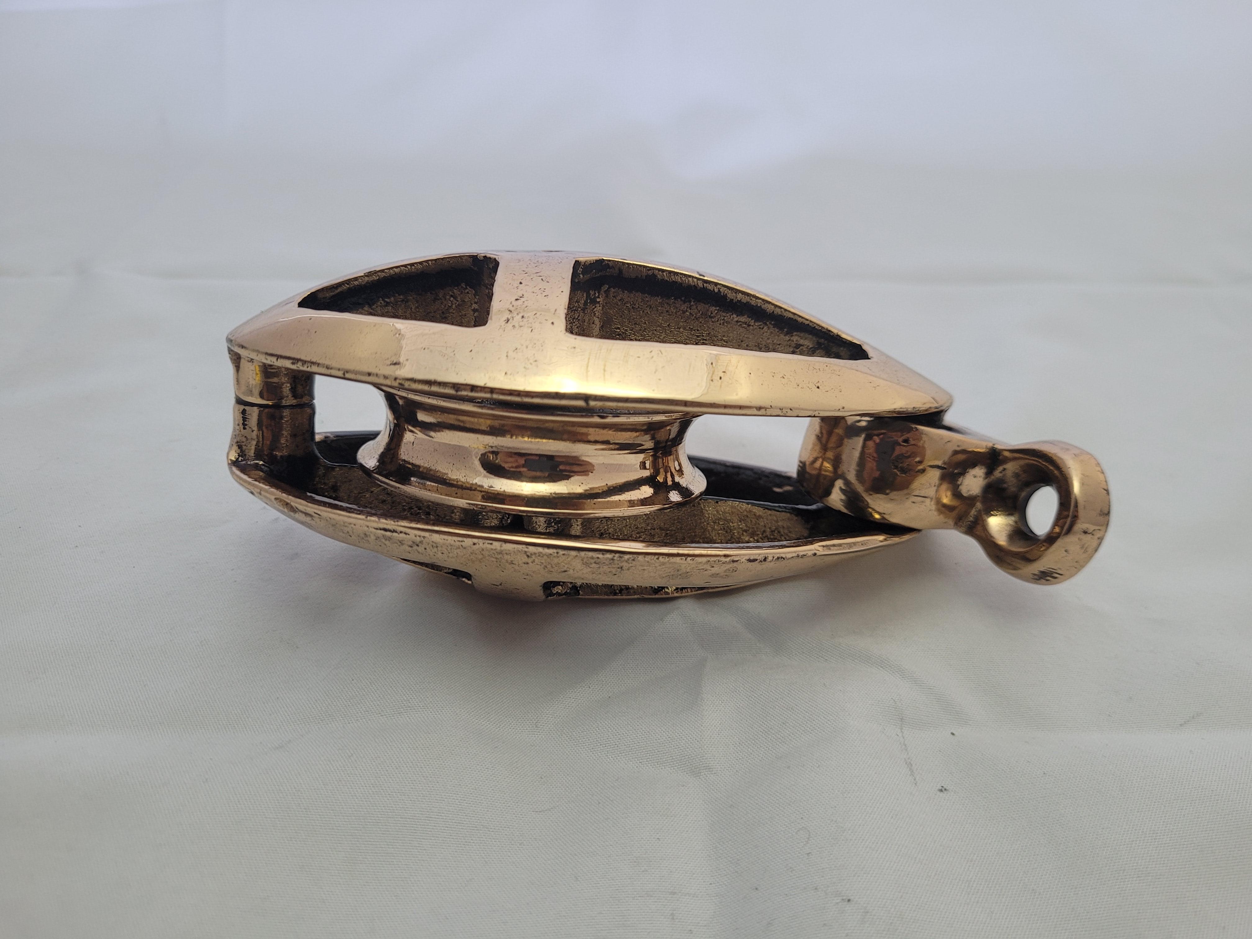 Late 19th Century Herreshoff Brass Yacht Pulley from 1887