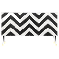 Herringbone Bar Cabinet