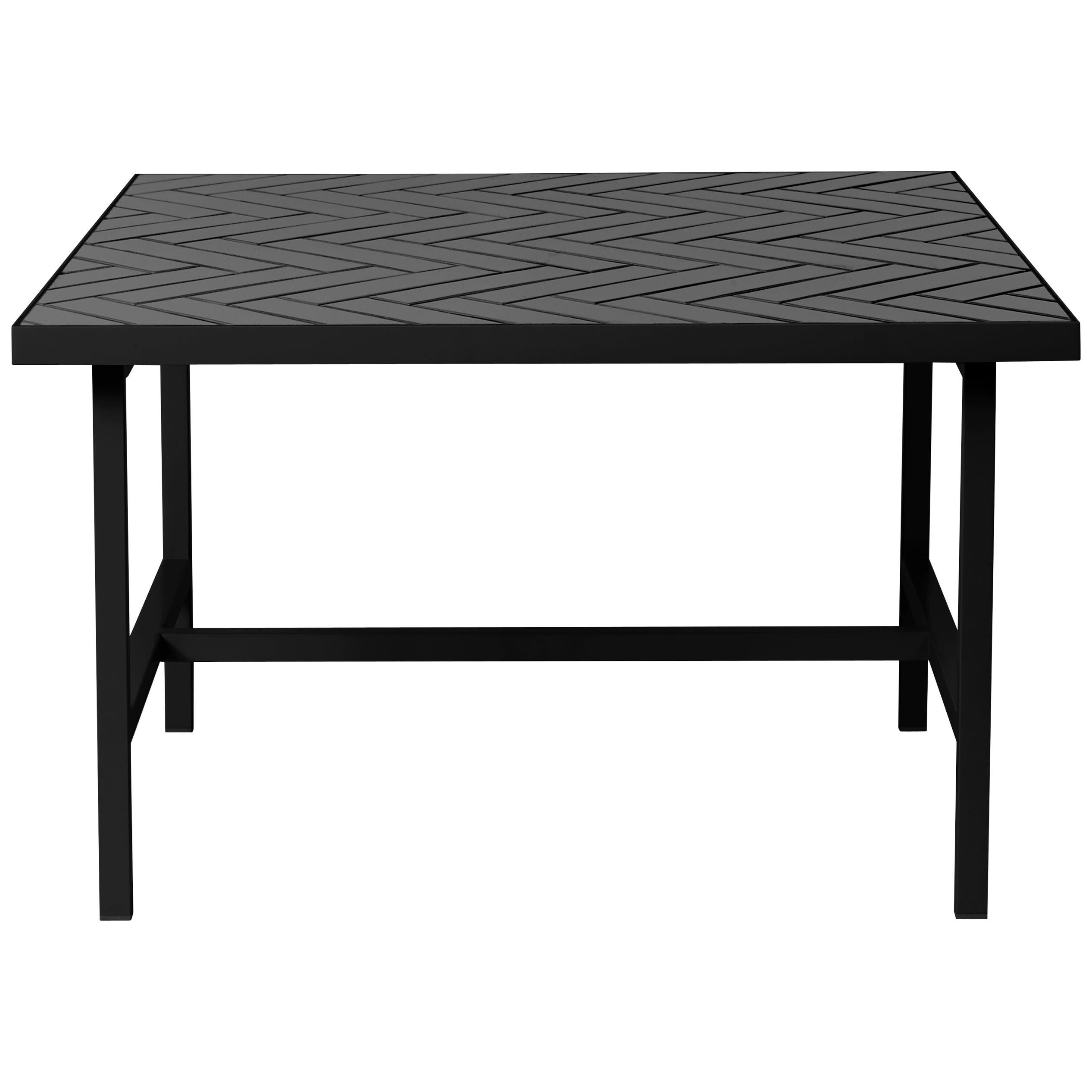 For Sale: Black (Soft black) Herringbone Coffee Table, by Charlotte Høncke from Warm Nordic