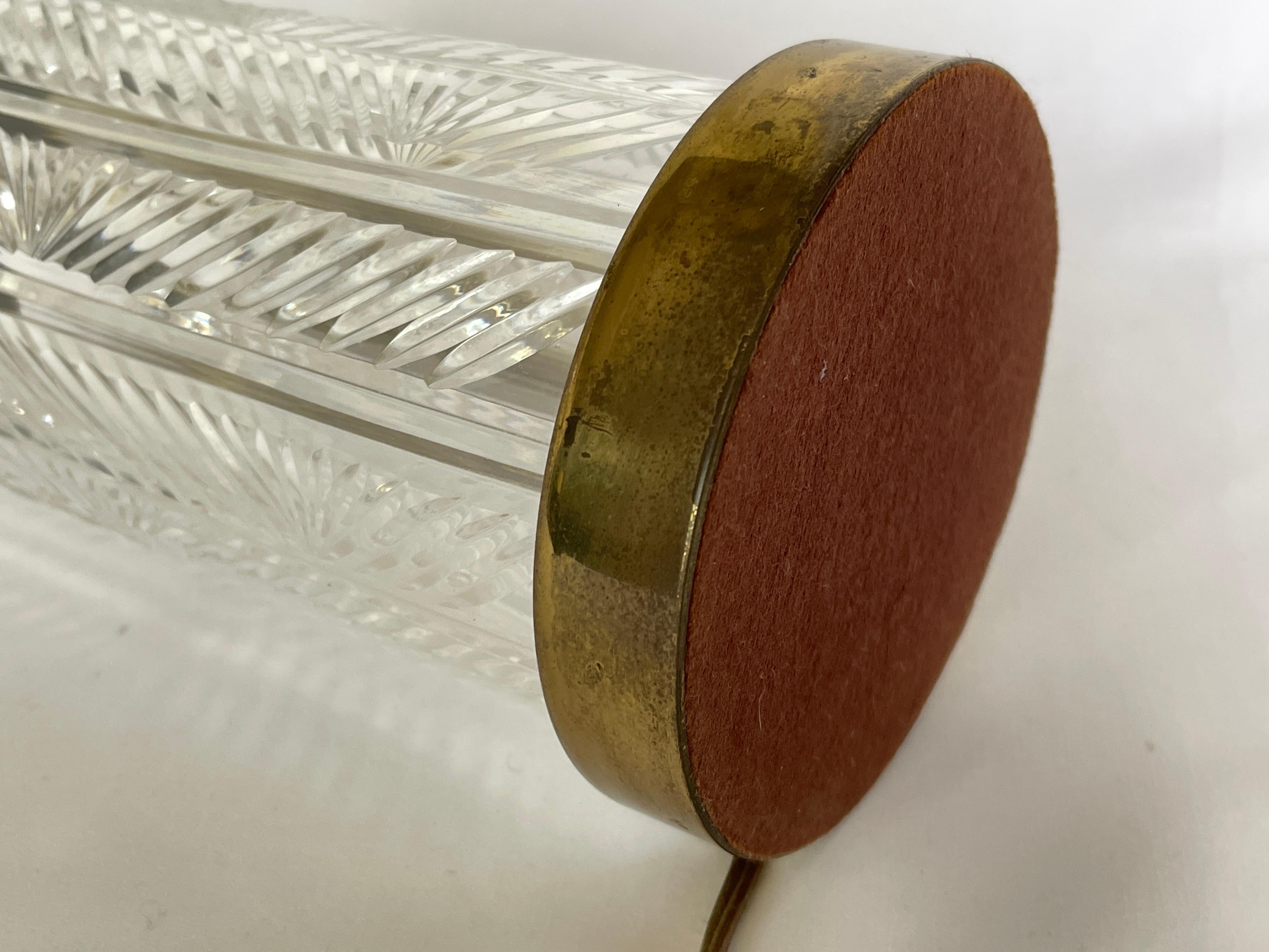 Waterford Herringbone Cut Crystal Column Lamp  For Sale 2