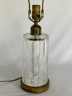 Waterford Herringbone Cut Crystal Column Lamp