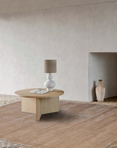 HERRINGBONE Hand Knotted Contemporary Silk Rug in Grey & Beige Colours by Hands