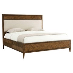 Herringbone Parquetry California King Bed - Dark Oak