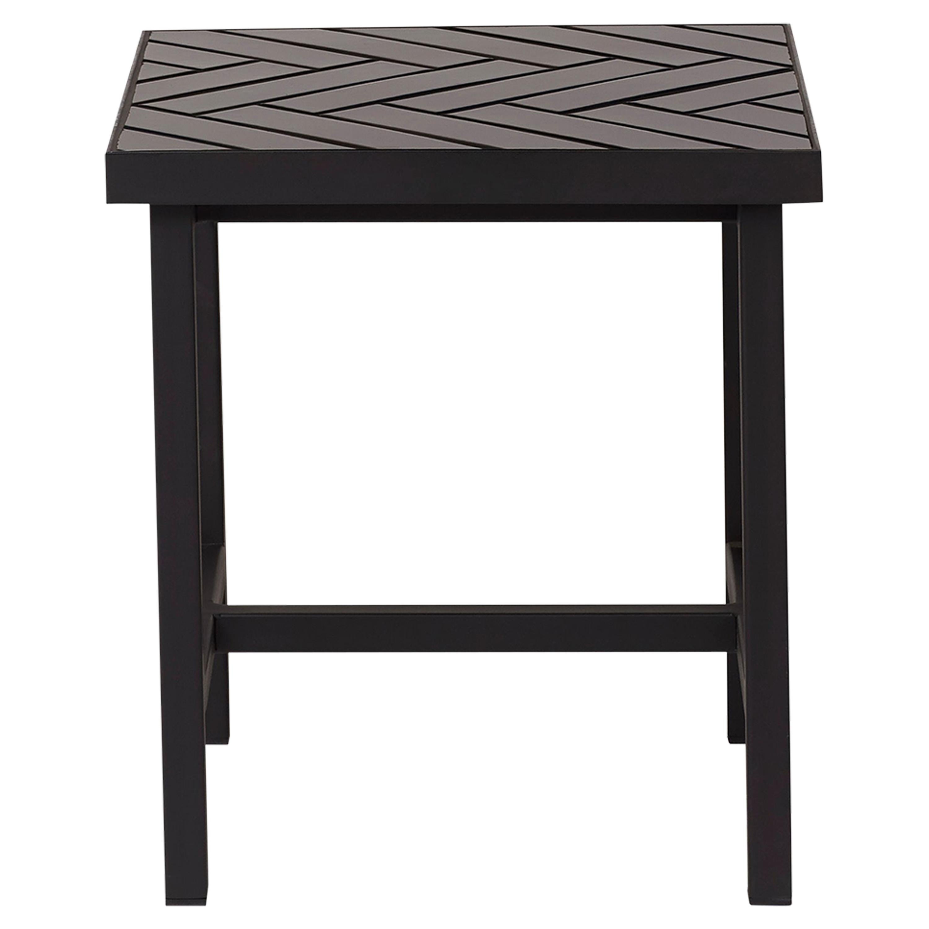 For Sale: Black (Soft black) Herringbone Side Table, by Charlotte Høncke from Warm Nordic